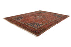 Back of the hand-knotted rug showing construction