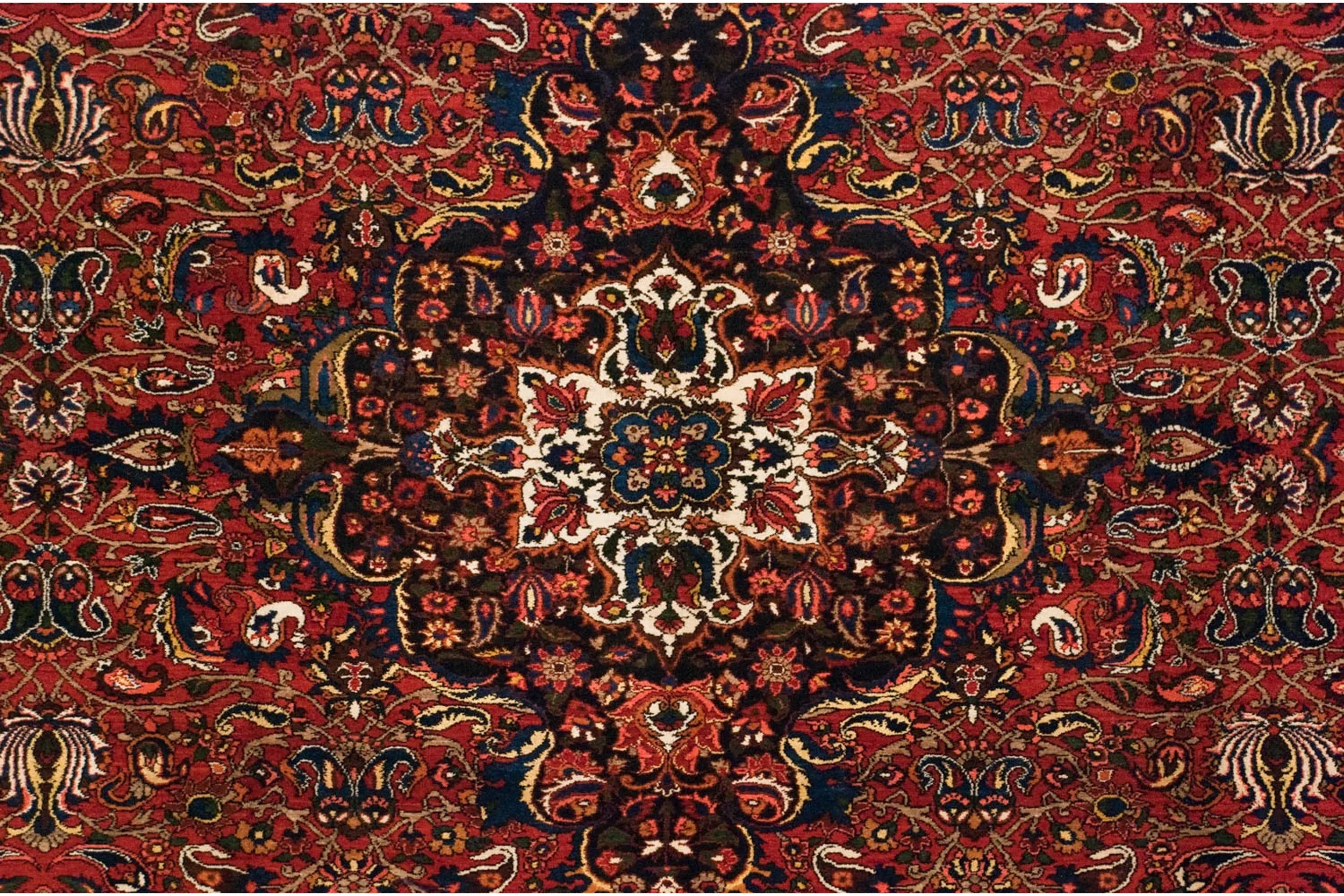 Vintage Bakhtiari Carpet 11x15, hand-knotted one of a kind piece