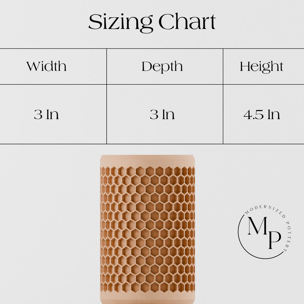 Modern Honeycomb Pencil Holder from Modernized Pottery