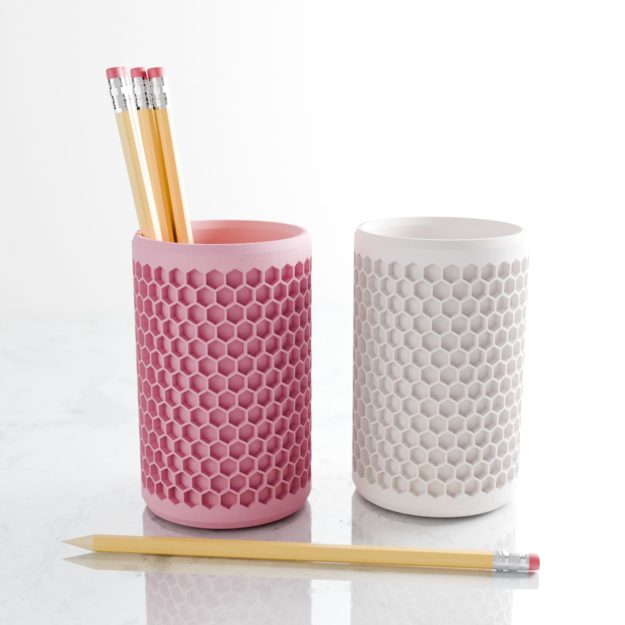 Modern Honeycomb Pencil Holder from Modernized Pottery