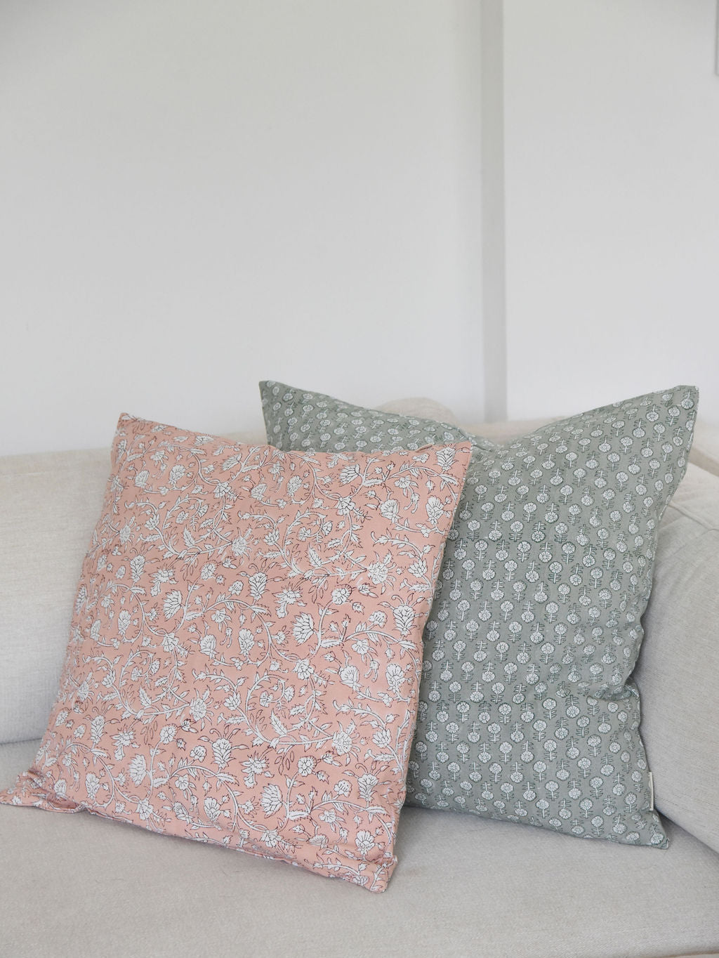 Ruthie Block Print Pillow Cover