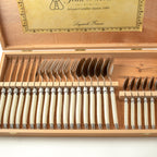 Laguiole 24 Piece Flatware Set, Ivory in Wood Presentation Box