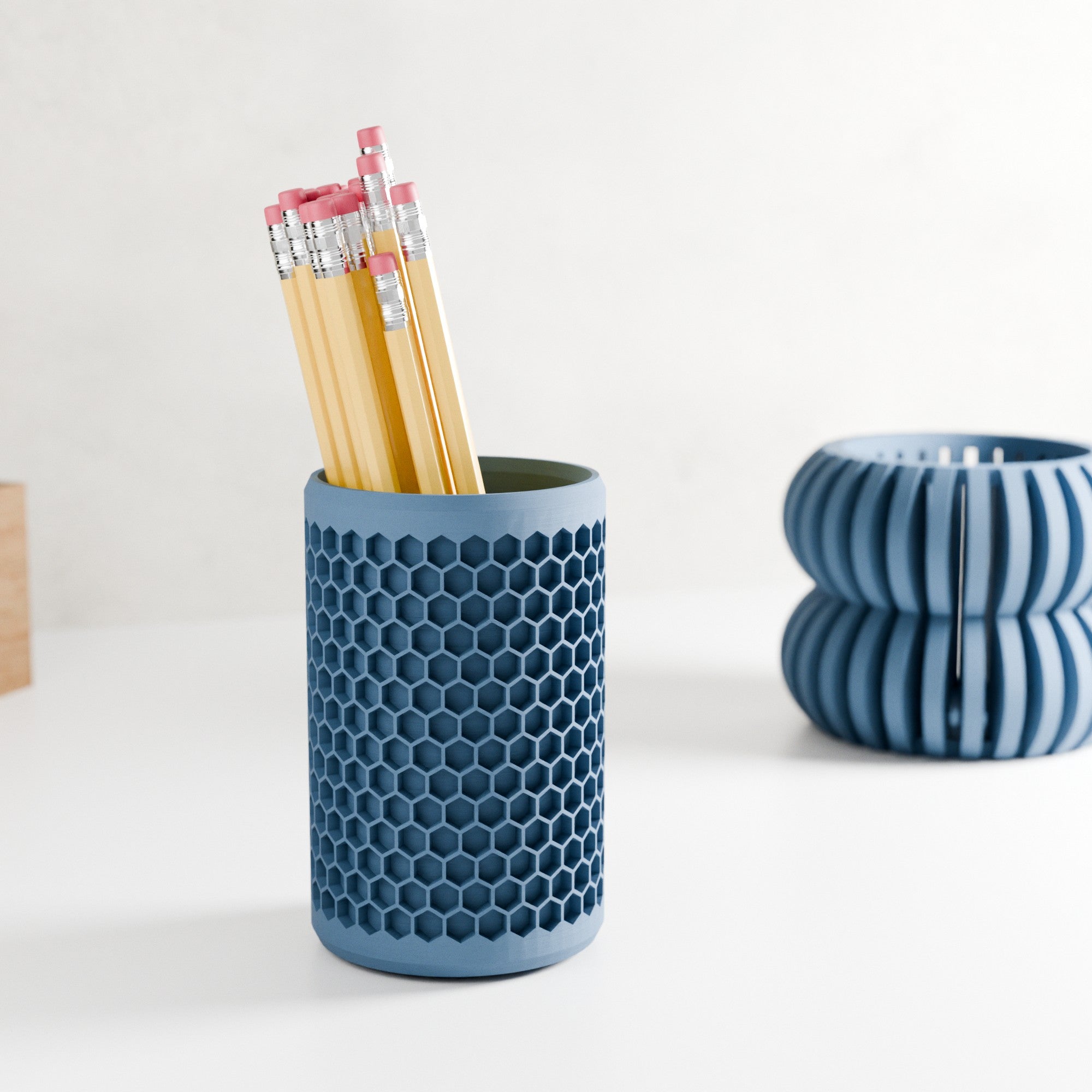 Modern Honeycomb Pencil Holder from Modernized Pottery