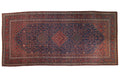 Vintage Afshar Runner 7.5x16, hand-knotted one of a kind piece