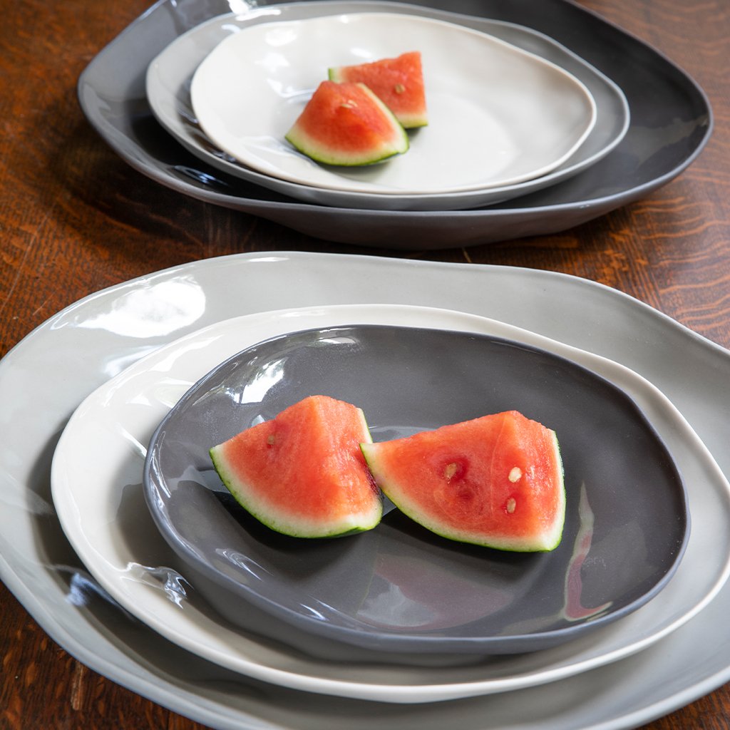 Tam Stoneware Platter, Slate