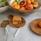 White & Gold Cheese Knife Set of 3