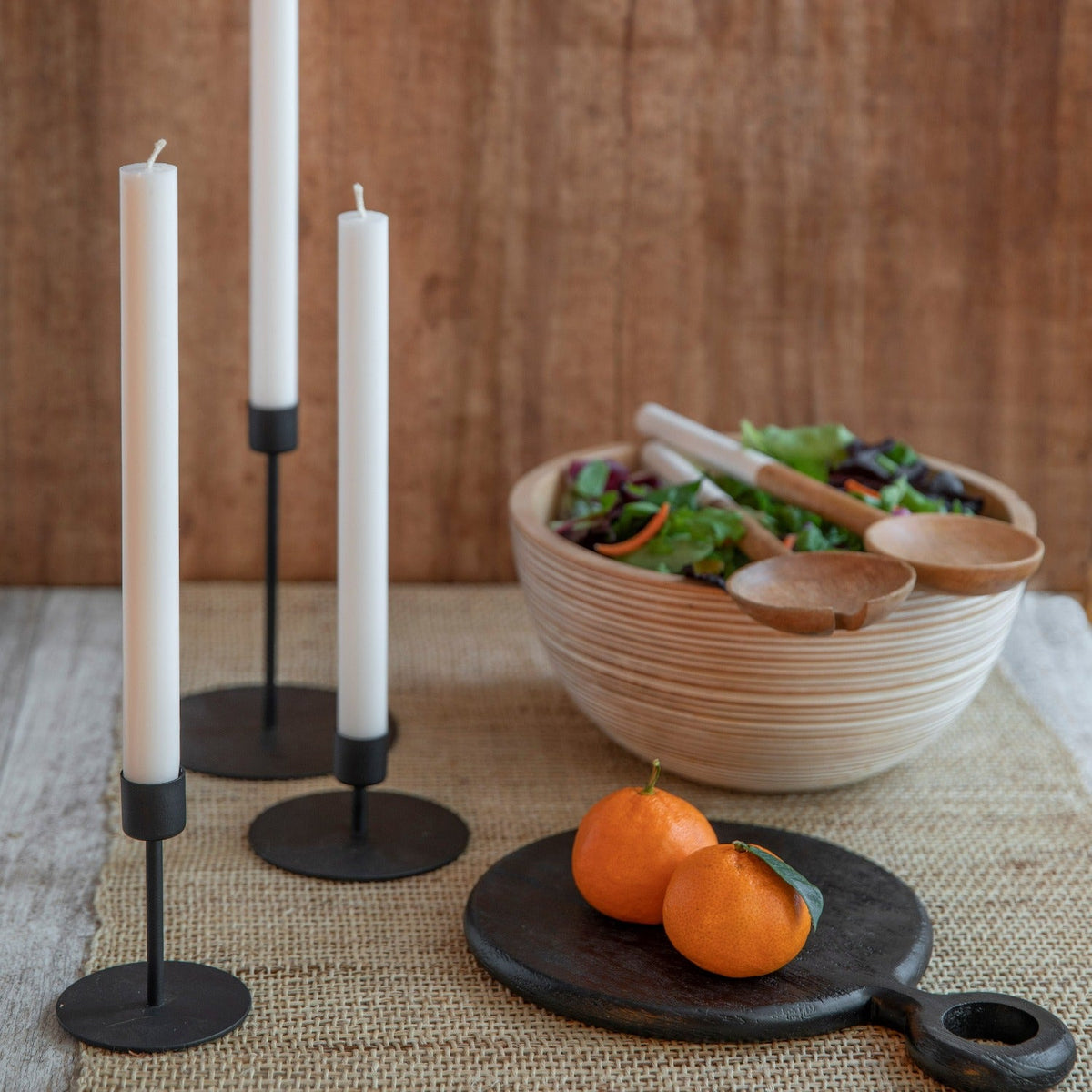 Kent Black Taper Candle Holder, Medium