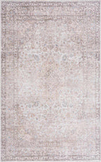 Cream Holi-2301 Washable Area Rug